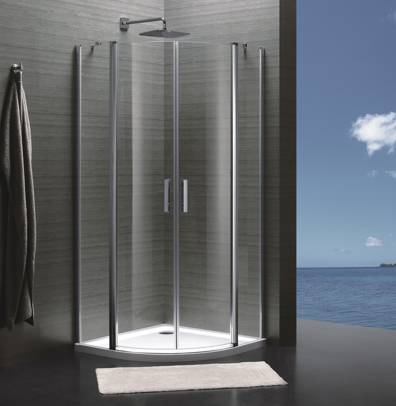 TIME Sprchový kút štvrťkruh